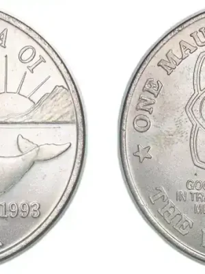 1 Dollar United States Federal republic 1993 1 Maui Trade Dollar Copper-nickel (100000) 25.03g UNC X T2 unz - Neu hinzugefügt