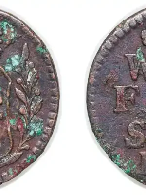 1 Duit Netherlands Dutch Republic Province of West Friesland 1754 Duit (Rooster) Copper 3.3g VF KM 125 CNM 2.46.98 Ver 76.7 HPM 3011 - Neuheit