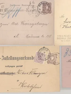 Nur wenige verfügbar | Deutschland vor 1945 Dt. Reich, 5 verschiedene interessante Belege als Posten