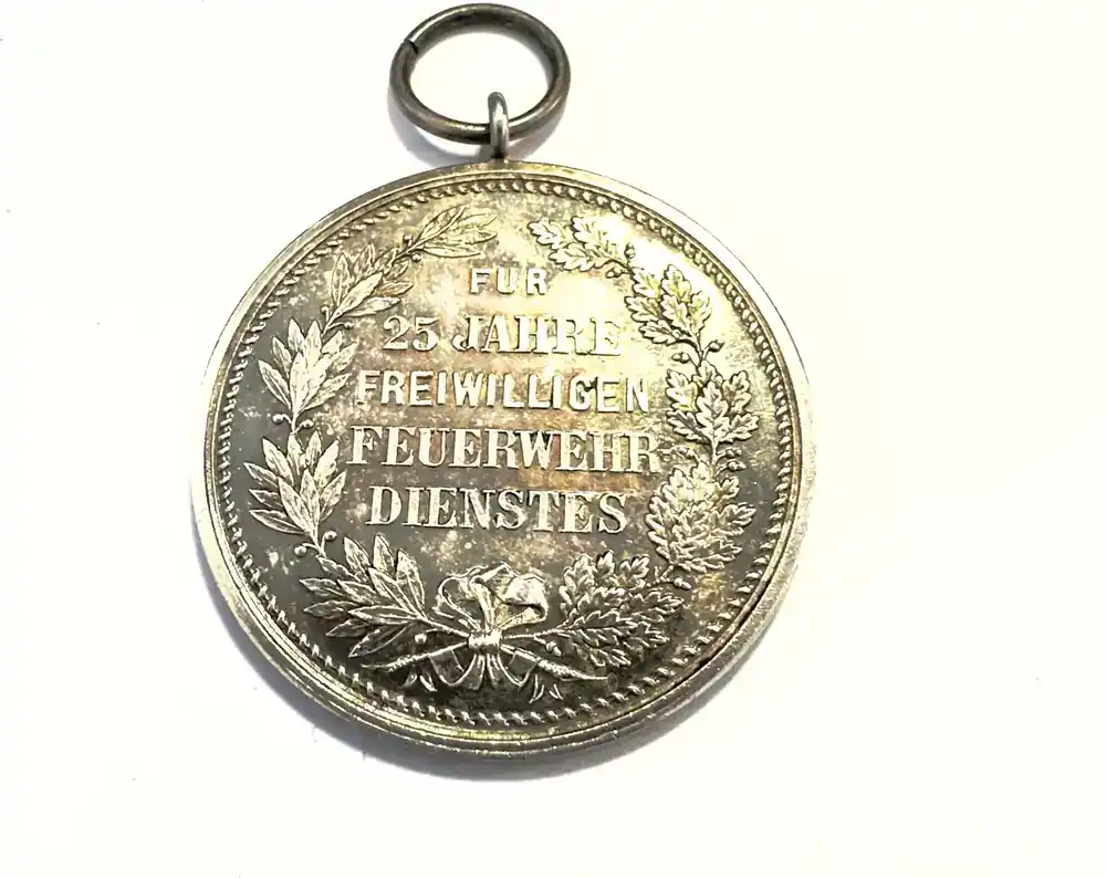 Ausverkauf - Deutschland Orden Abzeichen Feuerwehr westfälischer Feuerwehrv 1892 – 1909 Ehrenzeichen Feuerwehr 750 er Silber für 25 Jahre Freiwilligen Feuerwehr Dienste