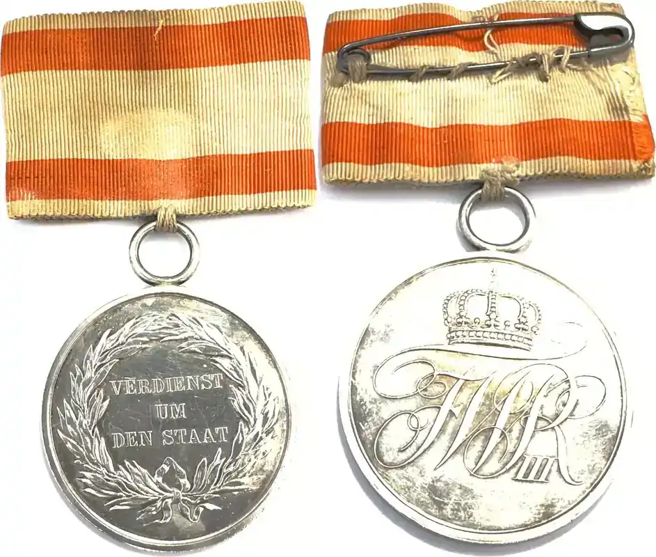 Deutschland Orden / Abzeichen Preußen FWR III 1814-1918 Verdienstmedaille Verdienst um den Staat Friedrich Wilhelm III gut | Neues Produkt