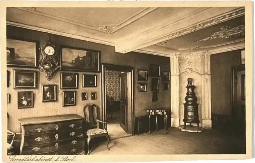 Schnelle Zustellung | Deutschland Ansichtskarte Frankfurt am Main 1917 Frankfurt am Main Göthehaus Gemäldekabinett 2. Etage gute Erhaltung