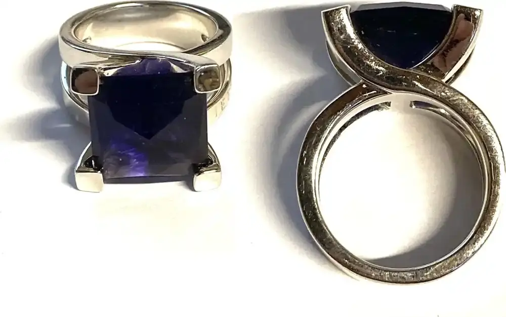 Mega-Angebot - Ring Jette Joop 925er Sterling Silber und blauer Zirkonia quadratisch Gr. 57