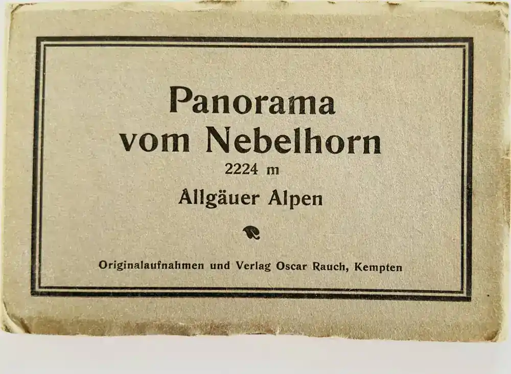 Deutschland Leporello Panorama vom Nebelhorn um 1920 Panorama mit 2 Aks Allgäuer Alpen gute Erhaltung | Premium-Qualität