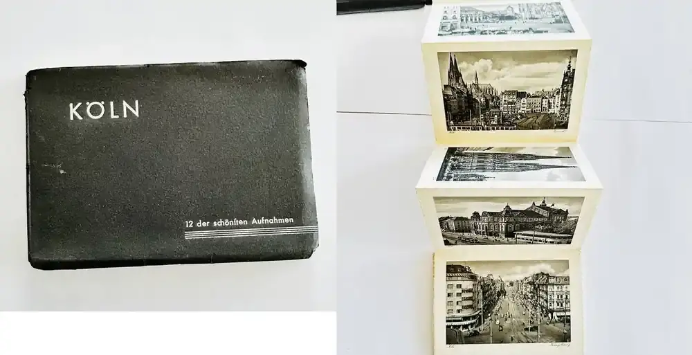 Deutschland Leporello Köln 12 Ansichtskarten Köln 1930 er – 1945 er Jahre ut, Ecken Hülle beschädigt | Super-Preis