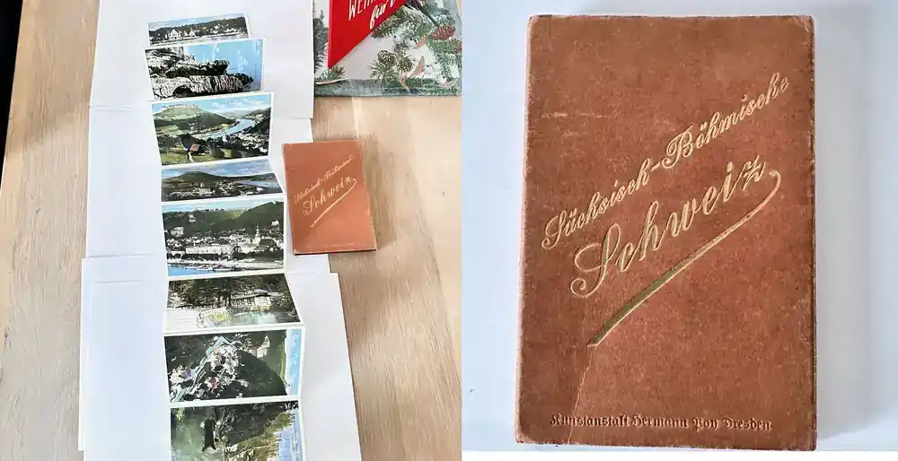 Nur diese Woche - Deutschland Sachsen Leporello sächsisch böhmische Schweiz Brand Rathe um 1900 20 Ansichtskarten Wehlen Amselfall Stadt Königstein Schandau Herrnskretschen gut