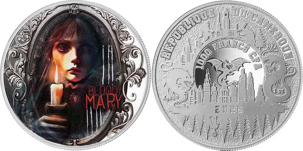 2026 Republic of Cameroon 1000 francs CFA Urban Legends – Bloody Mary Ag PP - Bewährte Qualität