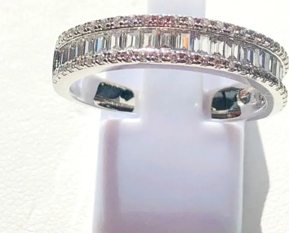 Rabatt - Silberring Gr. 60 Judith Williams 925 er Silber Ring Zirkonia im Baguetteschliff Touch of Diamonds sehr gut
