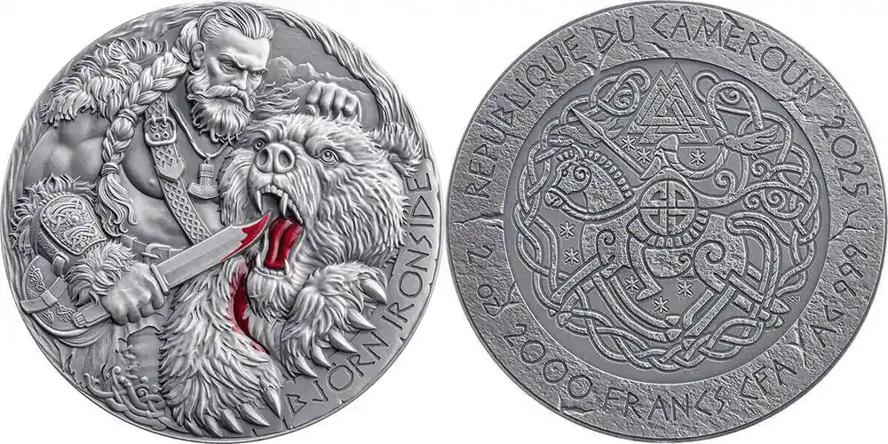 2025 Republic of Cameroon 2000 francs CFA The Way to Valhalla – Björn Ironside Ag Antique finish | Neues Produkt