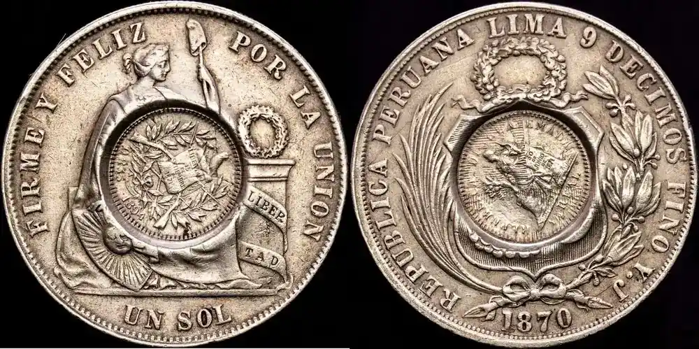 Lima (Perú) 1 Peso 1870 Perú VF+ - Neuheit