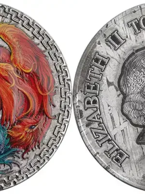 1 Dollar Phoenix and Dragon Meteorite Coin Series Aletai 1 oz Proof Coin 1 Tokelau 2022 PP | Auf Lager