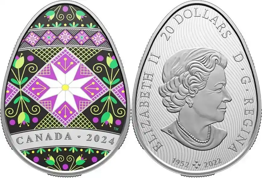 20 dollars Pysanka 31.82 g Proof Silver Coin 20 Canada 2024 PP - Schnäppchen