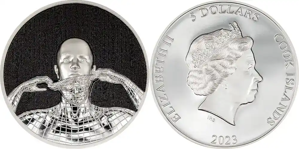 5 dollars Second Skin 1 oz Proof Silver Coin 5 Cook Islands 2023 PP | Online bestellbar