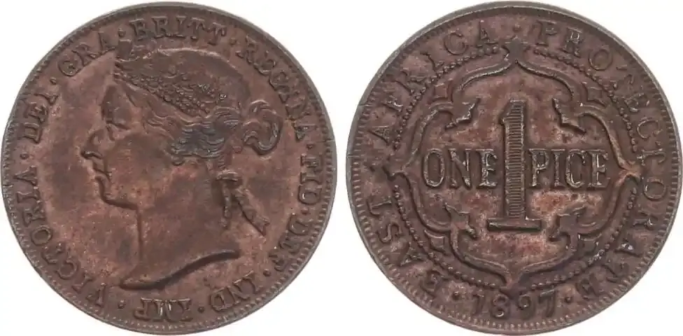 Jetzt bestellen - British Ost-Afrika 5 Cents 1897 Victoria vz-/vz