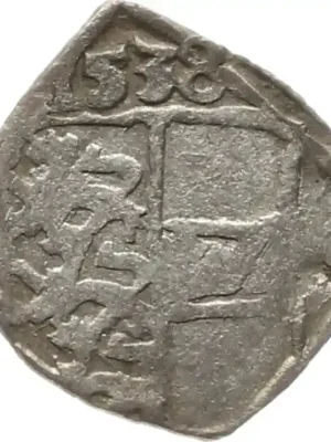 Zertifiziert | RDR, Haus Habsburg, Herzogtum Kärnten Einseitiger Pfennig 1538 Ferdinand I., 1521 – 1564, Klagenfurt Sehr schön