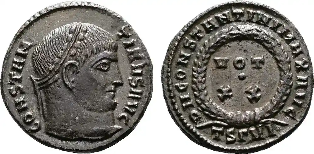 Roman Empire Follis 306 – 337 Constantine I ‘the Great‘. Virtually as Struck with a Natural Brown Patina. vz - Abverkauf