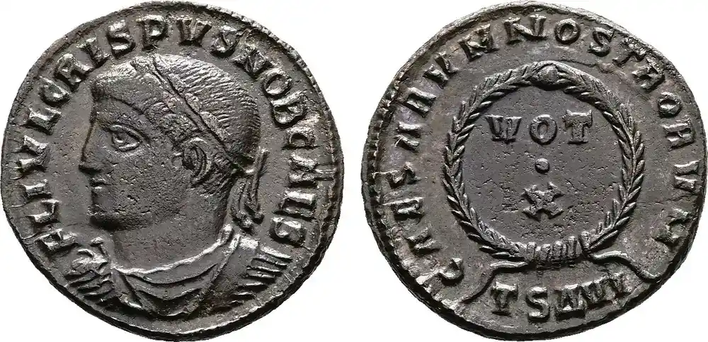 Topseller | Roman Empire Follis AD 324 Crispus. Thessalonica Mint. vz-