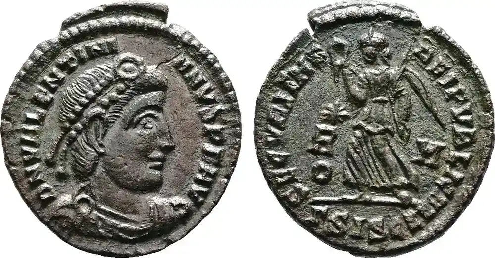 Roman Empire Centenionalis 364-375 AD Valentinian I. Siscia Mint. Sharply Struck! vz- | Einfache Rückgabe