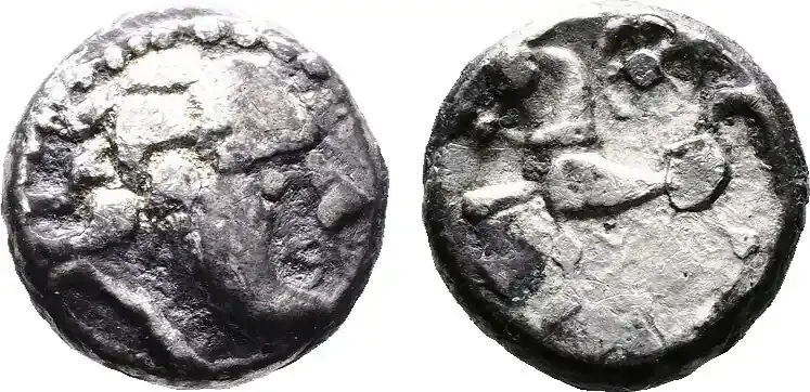 Danube Region Obol ca. 2nd. Century BC. Kroisbacher- Very Rare Type, Nicely Toned About ss+. | Direkt vom Hersteller