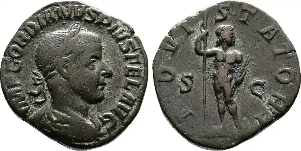 Nur heute - Roman Empire Sestertius 238–244 AD Gordian III. Very Fine with Nice Dark Patina g, very fine.