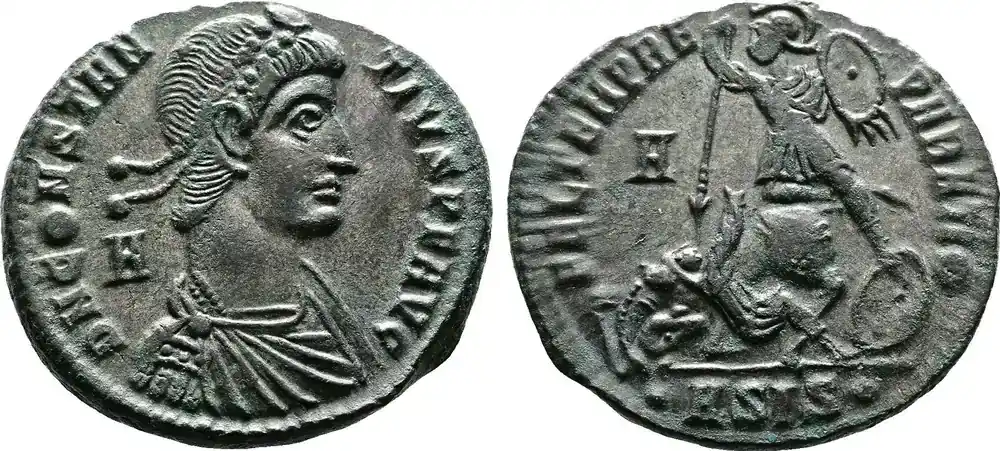 Roman Empire Centenionalis 337-350 AD. Almost Fully Silvered Vz. | Mega-Angebot