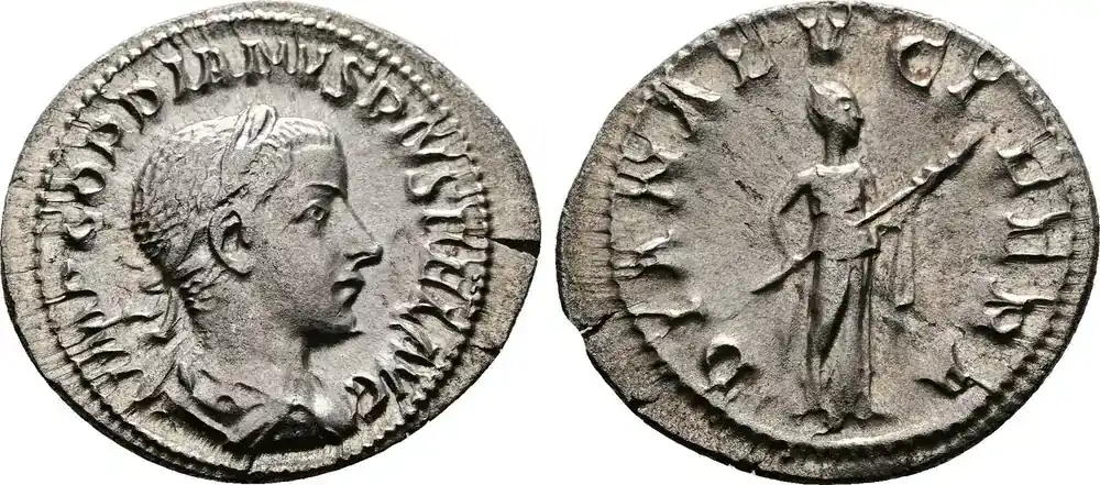Sehr gefragt - Roman Empire Denarius 238-244 AD. Lustrous vz-