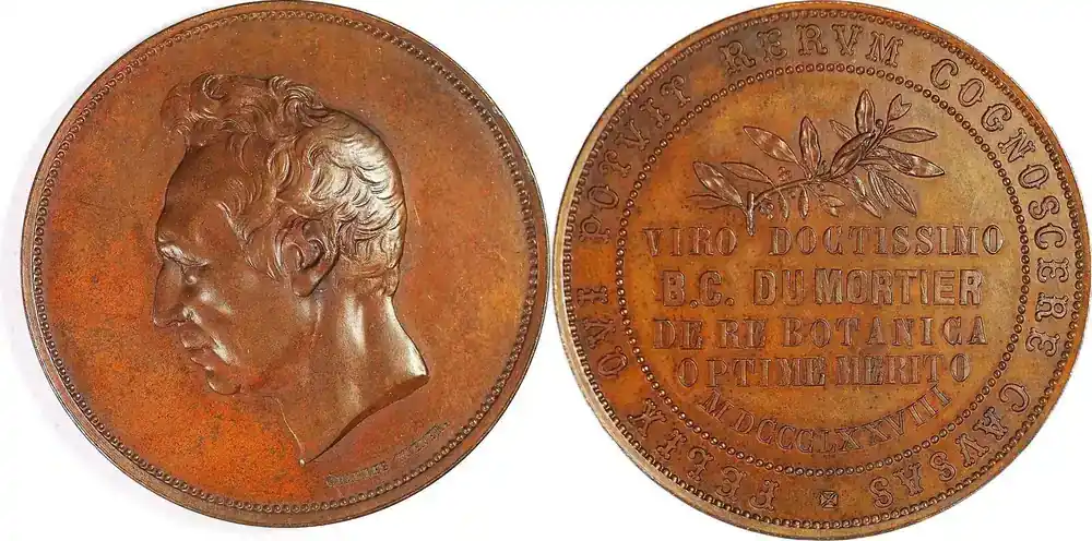 Belgium Historical medal 1878 Barthélemy Charles Joseph Dumortier – Belgischer Botaniker / C. Wiener EF - Preishit