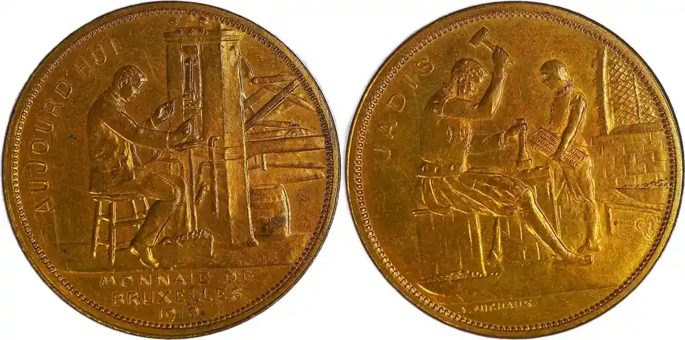 Exposition Universelle of Brussels – Coin Minting “Jadis et Aujourd’hui” - Top bewertet