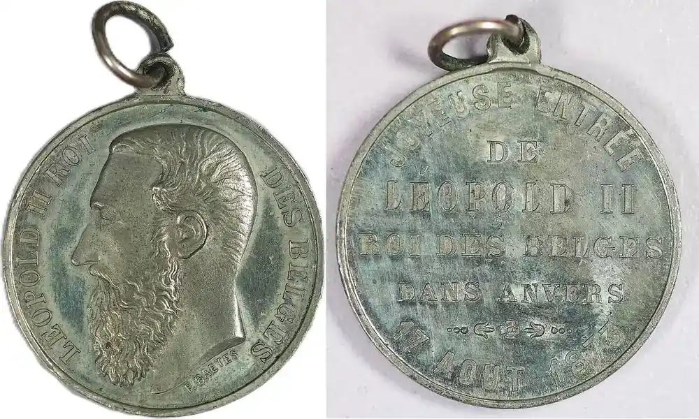 Belgium Historical medal 1873 Leopold II – Einzug von Leopold II in Antwerpen – Baetes EF | Sicher einkaufen