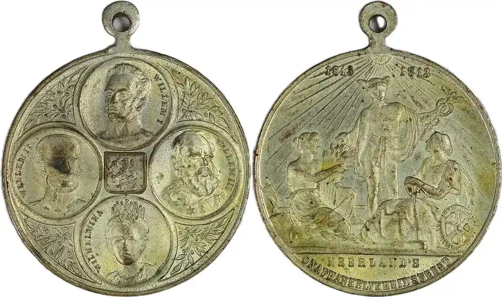Netherlands Historical medal 1913 Hundertjahrfeier der niederländischen Unabhängigkeit – Fürstenporträts VF- | Wochenendangebot