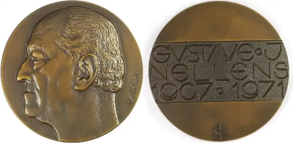 Belgium Historical medal für Gustave J. Nellens (1907–1971) EF - Preiswert