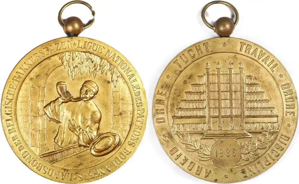 Belgium Historical medal 1936 Landesverband der belgischen Bäckermeister EF | Bestseller