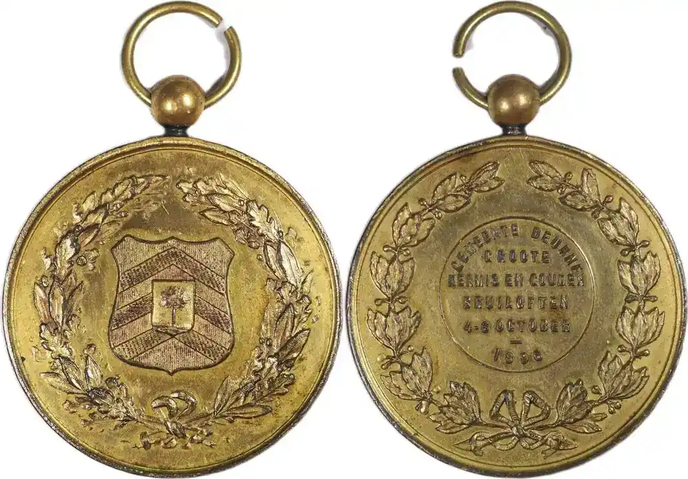Belgium Historical medal 1896 Deurne – Große Kirmes und Goldene Hochzeitsjubileen – 4.-6. Oktober VF - Jetzt neu