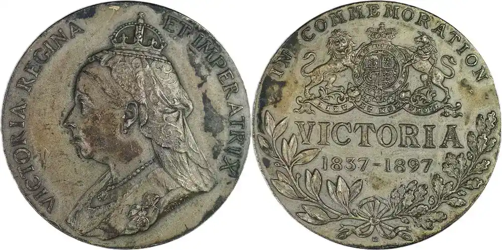United Kingdom Historical medal Diamanten Thronjubiläum von Königin Victoria, 1837–1897 VF | Schnelle Lieferung