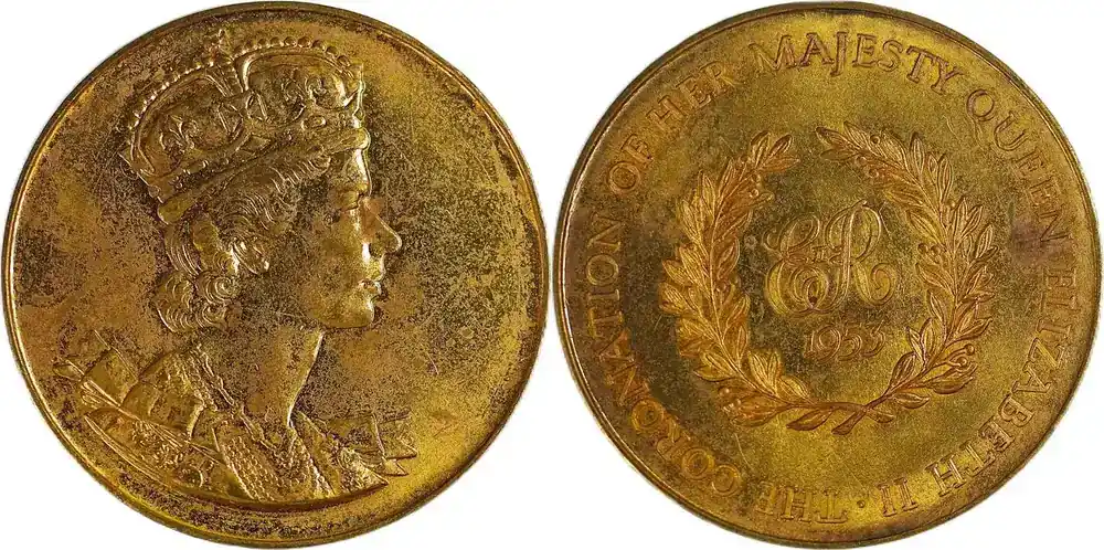 Neu im Sortiment | France Historical medal 1953 Krönung von Königin Elisabeth II. EF-