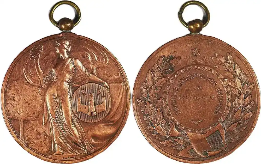 Belgium Historical medal N.D 20 Dienstjahre von Emile Cornet VF | Brandneu