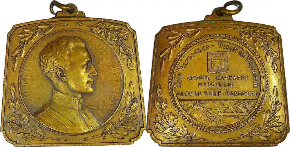 Kundenfavorit - Belgium Historical medal N.D Leopold III – Landwirtschaftlicher Wettbewerb Vilvoorde – Große Jahresmesse EF