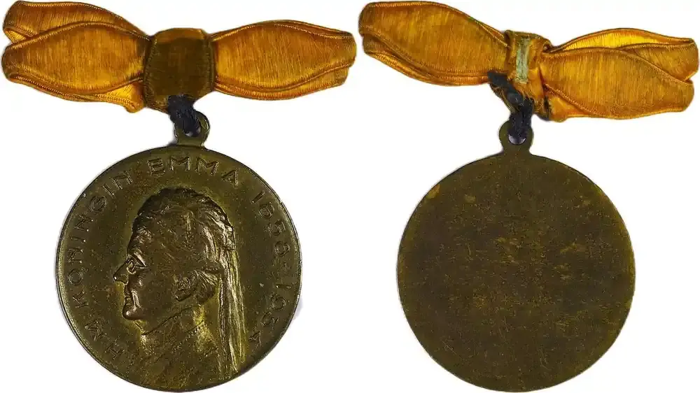 Netherlands Historical medal 1934 Tod der Königinmutter Emma VF - Letzte Stücke
