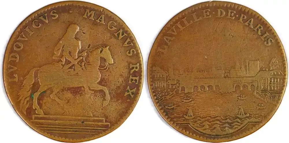 Herstellerpreis - France / Nuremberg Jeton King Louis XIV ‘‘La ville de Paris‘‘ VF-