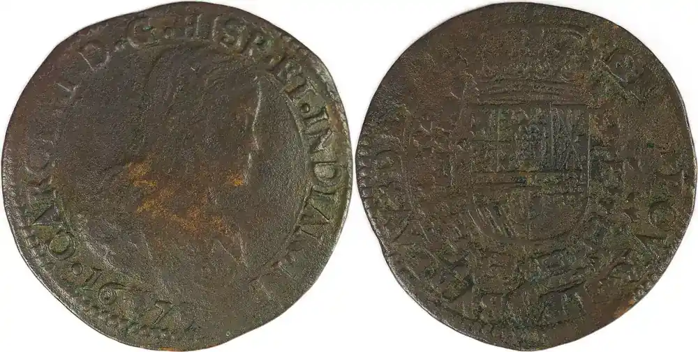 Günstig | Spanish Netherlands Jeton 1679 Bureau des Finances / charles II VF