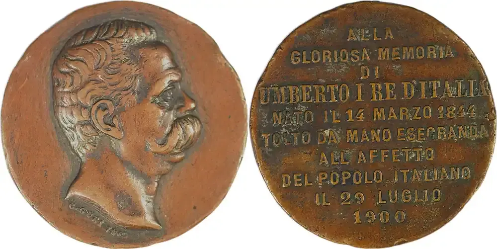 Sofort kaufen | Italy Medal 1900 Tod von König Umberto I / C. GIROLINI EF (uneven edge)