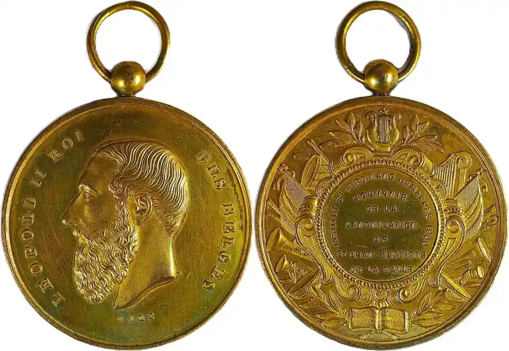 Abverkauf - Belgium Historical medal 1900 Heiligsprechung von St. Jean-Baptiste de La Salle – Institut St-Ferdinand EF