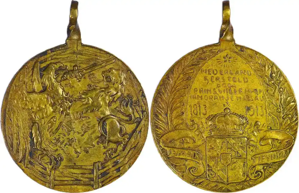 Deal - Netherlands Historical medal 100 Jahre Wiederherstellung der niederländischen Unabhängigkeit, 1813–1913 VF