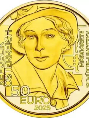 Österreich 50 Euro Goldmünze 2025 – Margarete Schütte-Lihotzky, Architektin - Extra sparen