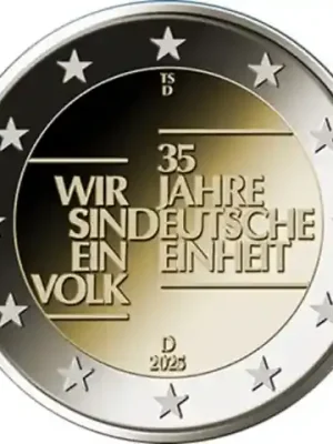 Bestseller | Deutschland 2 Euro 2025 Deutsche Einheit