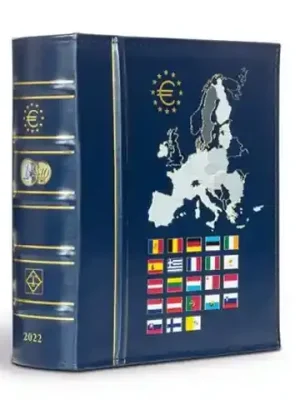 Werkspreis - Leuchtturm 372278 – Vista Münzalbum Euro Jahrgang 2025 blau inkl. Schutzkassette