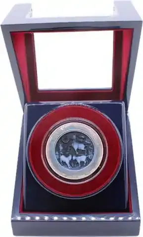 Günstig | 3 Unzen Silber Ruanda 1000 Francs 2015- Jahr der Ziege- Antik-Finish mit Farbe