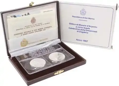 San Marino 500 und 1000 Lire 1987 – Universiadi Zagabria - Hohe Qualität