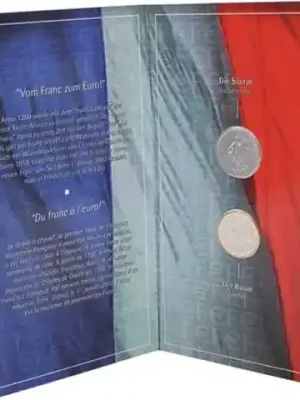 Frankreich 1 Euro & 1 Franc 2001 stgl. Sonderedition Säerin - Sofort bestellbar
