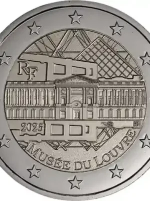 Reduziert - Frankreich 2 Euro 2025 Louvre Museum